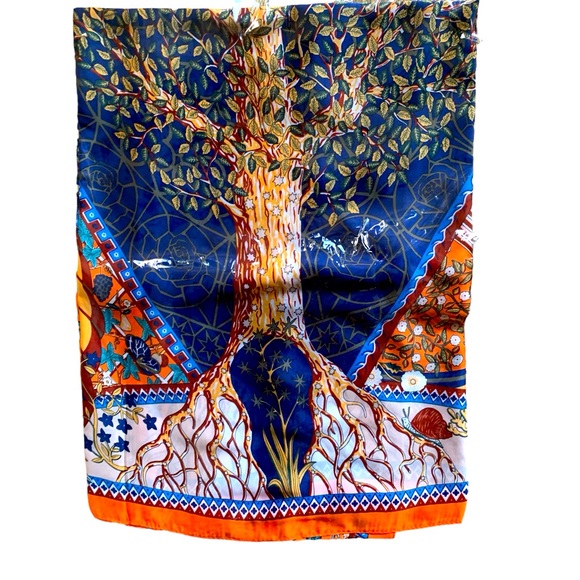 TREE PRINT GRAPHIC SCARF WOMEN COLOR MULI - Picture 3 of 5